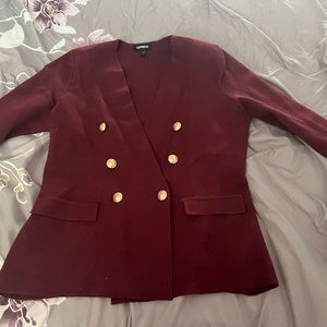 Burgundy Sweater Blazer